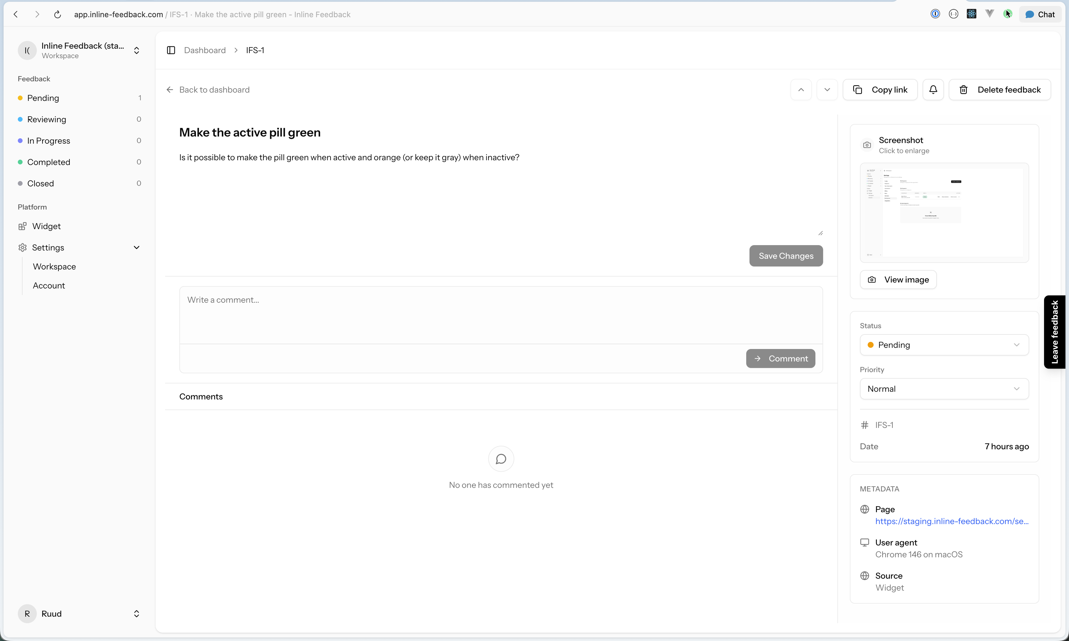 Inline Feedback